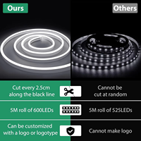 Offre Spéciale 1 Cm Cut 5M 10M 50M 100M Ip67 RGB Rgbic Silicone Led Neon Light Strip 12V 24V 220V Flexible Soft Led Neon Flex