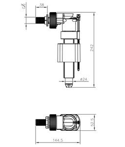 Populaire Ontwerp Hoogte Verstelbare Vulklep Voor Smalle Of Kleine Wc Stortbak - Product Image 4