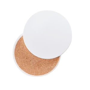 Sublimation Ceramic Tiles for Crafts <b>Coasters</b> 4" Unglazed Ceramic <b>Coasters</b> for Drinks with <b>Cork</b> Backing Pads - Product Image 2