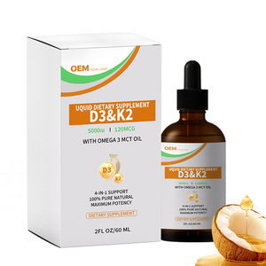 Complément Alimentaire Liquide OEM Marque Privée 4-EN-1 Gouttes de Vitamine D3 K2 60ml pour la Santé Osseuse - Product Image 1