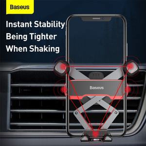 Venta al por mayor 100% Original <span class=keywords><strong>BASEUS</strong></span> Mr Hui Lateral <span class=keywords><strong>Baseus</strong></span> Gravity Car Mount Holder Black SUYL-HU01 Silver SUYL-HU0S en Stock - Product Image 4