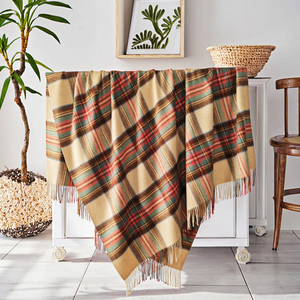 <span class=keywords><strong>Plaid</strong></span> en pure laine 200x140cm, motif écossais, 700g, lavable, <span class=keywords><strong>pour</strong></span> <span class=keywords><strong>canapé</strong></span> ou voyage, fabriqué en Chine - Product Image 3