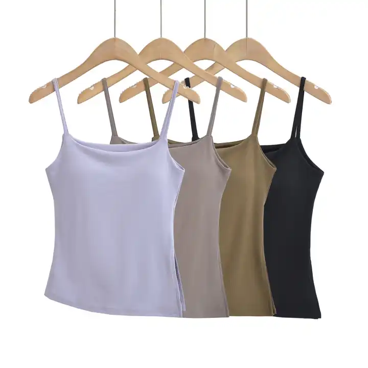 Spaghetti Solid Tank Tops for Women for sale