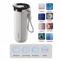 Tasse à café portable en acier inoxydable avec logo personnalisé Tasse à café d'accompagnement isolée sous vide à double paroi pour bureau d'affaires