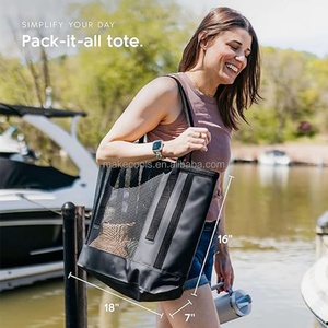 กระเป๋าชายหาดแบบเบาสำหรับกิจกรรมกลางแจ้ง ยี่ห้อ Outdoor Cassi พร้อมฐานกันน้ำและตาข่ายเคลือบสำหรับชายหาด เรือ สระว่ายน้ำ และกีฬา - Product Image 2