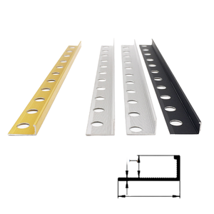 Aluminum L Shape Tile Trim <b>Strip</b> 8mm 10mm Self-Adhesive <b>Edge</b> Protector for Wall Tile Decoration Easy Installation - Product Image 1