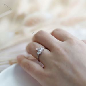 Dylam Custom 925 Sterling Silver <b>Couple</b> Cubic Zirconia Crown Shape Zircon Diamond Wedding Engagement <b>Rings</b> Jewelry Women <b>Ring</b> - Product Image 3