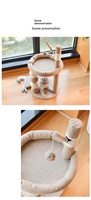 Arbre à chat intégré en bois et sisal avec lit pour chat, griffoir sans poussière, modèle MP17-K, toutes saisons, vente en gros