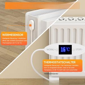 MXRV-203 Réglable DIY Thermostat Radiateur <span class=keywords><strong>Ventilateur</strong></span> Mince <span class=keywords><strong>Ventilateur</strong></span> De Radiateur Avec 5-Fan Triple Set - Product Image 5