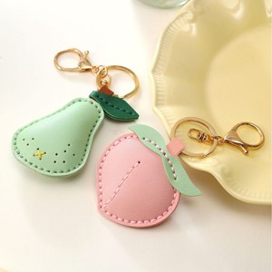Llavero de cuero con diseño de mango, bonito y de moda, para coche, comida, juguete, muñeca, colgante para hacer joyas, sublimación, regalo para mujer - Product Image 3