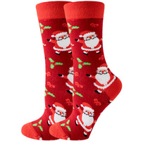 Chaussettes de Noël pour Femmes Amusantes et Originales, Motifs Père Noël, Rennes, Pain d'Épices et Bonbons, Personnalisées en Gros pour les Fêtes