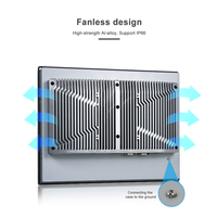 Ordinateur industriel haute performance intégré avec écran tactile capacitif étanche IP66 de 15 pouces, processeur Intel Core i7 de 12e génération