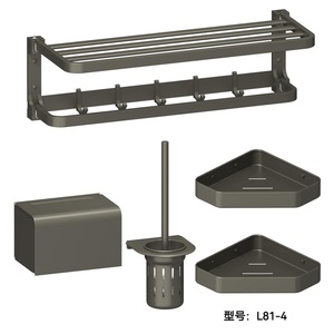 Toallero plegable de aluminio sin perforaciones, ventosa montada en la pared, estante de toallas de baño, organizador de almacenamiento para dormitorio de Hotel, gimnasio - Product Image 3