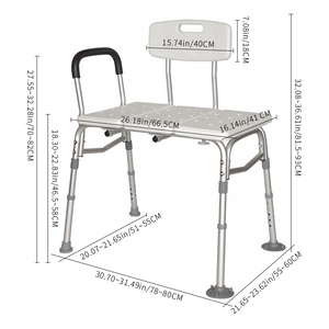 <span class=keywords><strong>Banc</strong></span> de <span class=keywords><strong>douche</strong></span> de chaise de baignoire de sécurité de <span class=keywords><strong>douche</strong></span> réglable en hauteur d'hôpital <span class=keywords><strong>avec</strong></span> les bras et le dos - Product Image 2