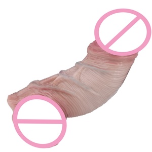 Dildo épais et long à double densité avec quille flexible et pliable, grand et réaliste, jouet sexuel anal incurvé pour hommes et femmes - Product Image 1