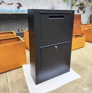 Buzones Postales Grandes Independientes de Estilo Vintage, de Acero Galvanizado y Acero Corten, Buzón Privado Impermeable con Características Personalizables - Product Image 4