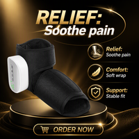 Masseur électrique pneumatique pour les jambes avec airbag, thérapie chauffante, appareil de soin des pieds et des chevilles avec batterie intégrée et contrôle de la minuterie