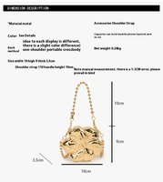 Vente en gros, nouveauté robe de soirée à fleurs métalliques de luxe, pochette pour femmes minuscules, sac à main rouge à lèvres pour filles, mini sacs à bandoulière pour dîner