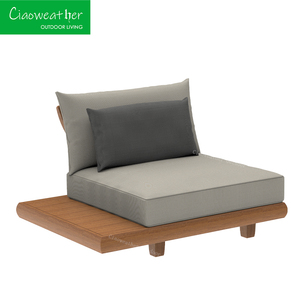 Ensemble Canapé Sectionnel de Luxe en Bois Moderne pour Extérieur et Jardin en Teck - Product Image 5
