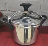 Casserole à pression en acier inoxydable multi-usages avec soupape de sécurité anti-explosion pour restaurant, cuisine à domicile, convient à tous les types de cuisinières