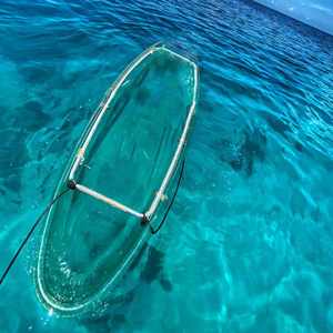 Kayak à fond transparent à bas prix d'usine, auvent double simple à 2 places, multi-taille pour vélo aquatique, verre de <span class=keywords><strong>bateau</strong></span>, mer - Product Image 1