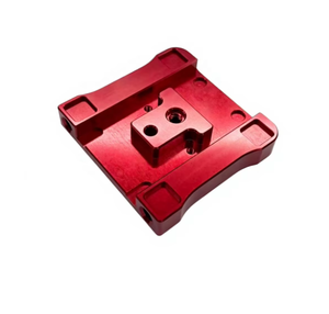 5-Axis CNC Machining Services for Aluminum Alloy Custom Precision Red Anodized Positioning Base Automation Fixing Spare Parts - Product Image 3