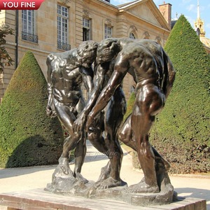Youfine Tùy Chỉnh Auguste Rodin Bronze Nhóm Ba Màu Bức Tượng Cho Vườn Công Cộng Không Gian Nghệ Thuật Cài Đặt Trang Trí Nội Thất - Product Image 3