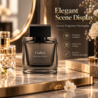 Flacon de parfum vide transparent 30ml 100ml, flacon de parfum carré 50ml en verre, emballage de luxe pour flacon de parfum avec étiquette privée OEM