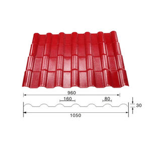 सिंथेटिक राल छत टाइल इन्सुलेशन टेjas pvc asa upc प्लास्टिक हाउस गोदाम छत शीट सुरक्षा उपकरण यातायात बाधाओं - Product Image 2