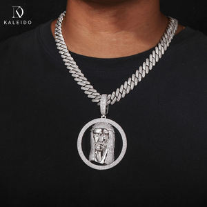 จี้พระเยซูแบบฮิปฮอปชุบทอง ประดับเพชรซิคอน 5A ระยิบระยับ สำหรับผู้ชาย จาก Kaleido Wholesale Jesus Series - Product Image 5