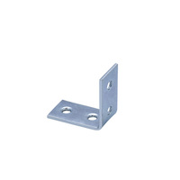 Accessoire de fixation pour mur rideau, connecteur en L à angle droit, finition zinc blanc, sac de quincaillerie