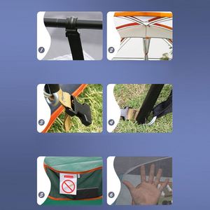 Modern Single Nylon Stain Resistant Solid Reliable Windproof Four-season Quick Automatic Opening Large Portable Outdoor Camping - Product Image 3