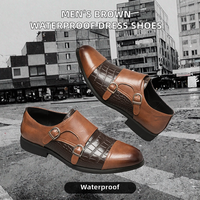 Chaussures habillées italiennes marron en cuir véritable de haute qualité pour hommes, mocassins décontractés plats, style Oxford, pour le bureau, mariage, imperméables, collection Printemps