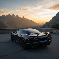 Aileron arrière en fibre de carbone BTC Perfect Installation pour Chevrolet Corvette C8 au style Z06