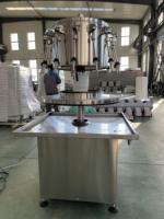 Machine de remplissage semi-automatique à siphon à pression négative pour vin et bière 200L, avec pompe PLC, moteur, en acier inoxydable 304, double enveloppe haute performance