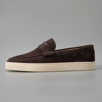 Chaussures bateau en daim pour hommes, style italien, qualité supérieure, durables, à enfiler, grandes tailles, décontractées, personnalisables OEM