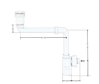 Kit de vidage de lavabo en céramique à ouverture par pression, siphon bouteille anti-odeur en plastique G1 1/4, hauteur réglable, pour salle de bain
