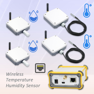 4 ensembles de systèmes de capteurs de température et d'humidité sans fil en temps réel pour réfrigérateurs - Product Image 1