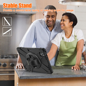 Étui en silicone souple pour <span class=keywords><strong>Xiaomi</strong></span> <span class=keywords><strong>Pad</strong></span> <span class=keywords><strong>5</strong></span> Pro, boîtier pliable, résistant aux chocs, avec sangle pour les mains à rotation de la <span class=keywords><strong>tablette</strong></span> - Product Image 4