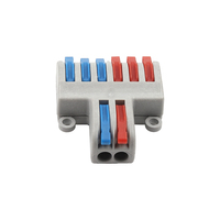 Bloque de Terminales Divisor de Cables Universal Rápido SPL-62 de 2 a 6 Vías, Conector Compacto para Cableado de Lámparas LED, Conector de Alimentación de Conductor a Presión