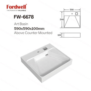 Lavabo Moderno <span class=keywords><strong>de</strong></span> Cerámica Blanca <span class=keywords><strong>para</strong></span> Baño, <span class=keywords><strong>Lavadero</strong></span>, Lavabo <span class=keywords><strong>para</strong></span> Lavar <span class=keywords><strong>Ropa</strong></span> - Product Image 5