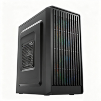Boîtier d'ordinateur ATX à ventilateur RGB, tour en acier SPCC, support pour bloc d'alimentation ATX, boîtier personnalisé pour jeux et bureau, accessoires informatiques - Vente chaude