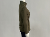 Vêtements d'équitation en gros de l'usine OEM, t-shirt à manches longues à séchage rapide avec fermeture éclair pour l'équitation