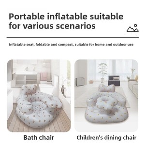 Siège d'étude gonflable en PVC <span class=keywords><strong>de</strong></span> style coréen en forme <span class=keywords><strong>de</strong></span> couronne, chaise <span class=keywords><strong>de</strong></span> salle à manger, canapé bébé, dossier, tabouret <span class=keywords><strong>de</strong></span> <span class=keywords><strong>bain</strong></span>, bouée <span class=keywords><strong>de</strong></span> natation Guangdong - Product Image 4