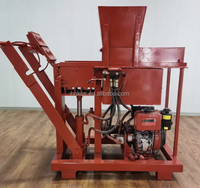 Machine à briques en terre cuite à interverrouillage, entraînée par un moteur diesel de type 2-40