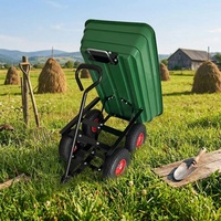 Chariots et chariots à benne agricoles robustes, capacité 250 kg, châssis en acier, remorque utilitaire à quatre roues, chariot de jardin, chariot à benne pour usage domestique