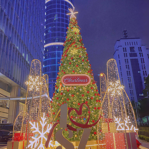 Farola comercial <span class=keywords><strong>de</strong></span> lujo, luces <span class=keywords><strong>de</strong></span> <span class=keywords><strong>poste</strong></span>, árbol <span class=keywords><strong>de</strong></span> Navidad creativo <span class=keywords><strong>de</strong></span> alta calidad con adornos, Base <span class=keywords><strong>de</strong></span> pie - Product Image 6