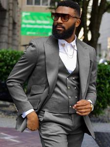 <span class=keywords><strong>Traje</strong></span> <span class=keywords><strong>de</strong></span> hombre <span class=keywords><strong>de</strong></span> tres piezas transpirable con botonadura plana <span class=keywords><strong>para</strong></span> negocios, casual, boda, <span class=keywords><strong>novio</strong></span> y padrino - Venta al por mayor - Product Image 4