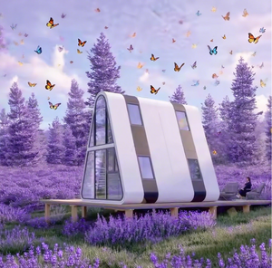 Умный модульный Жилой Стальной Контейнер сборная космическая капсула дом Современная архитектура треугольная капсула спальня викторианские виллы - Product Image 5