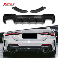 Difusor Trasero de Fibra de Carbono XTREME, Difusor Inferior con Divisores Laterales para BMW G22 G23 420i 430i M440i